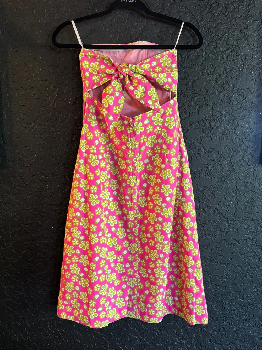 Lilly Pulitzer Hot Pink Strapless Floral Dress - Picture 2 of 3